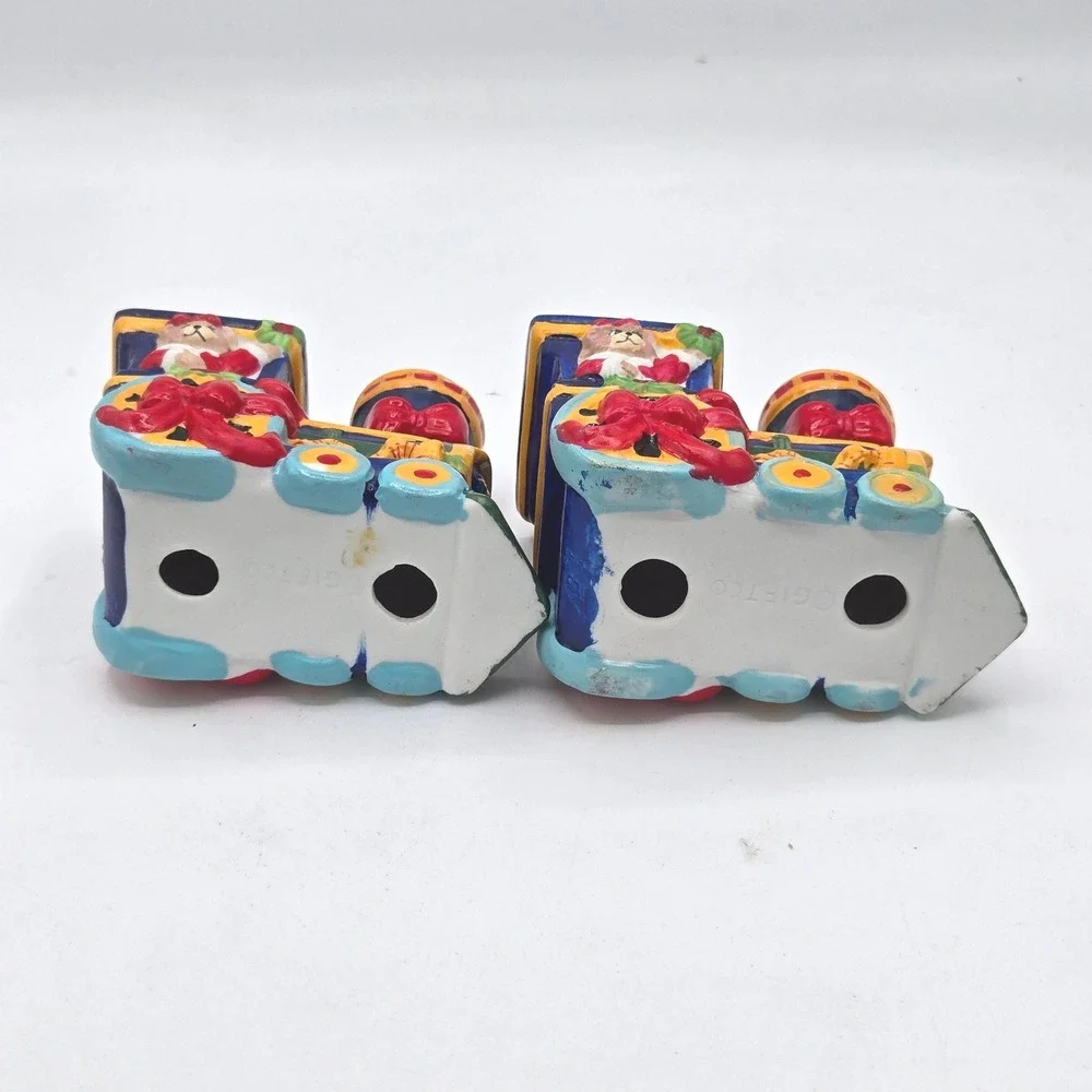 Pair of Vintage Holiday Express‎ Train Candle Holders